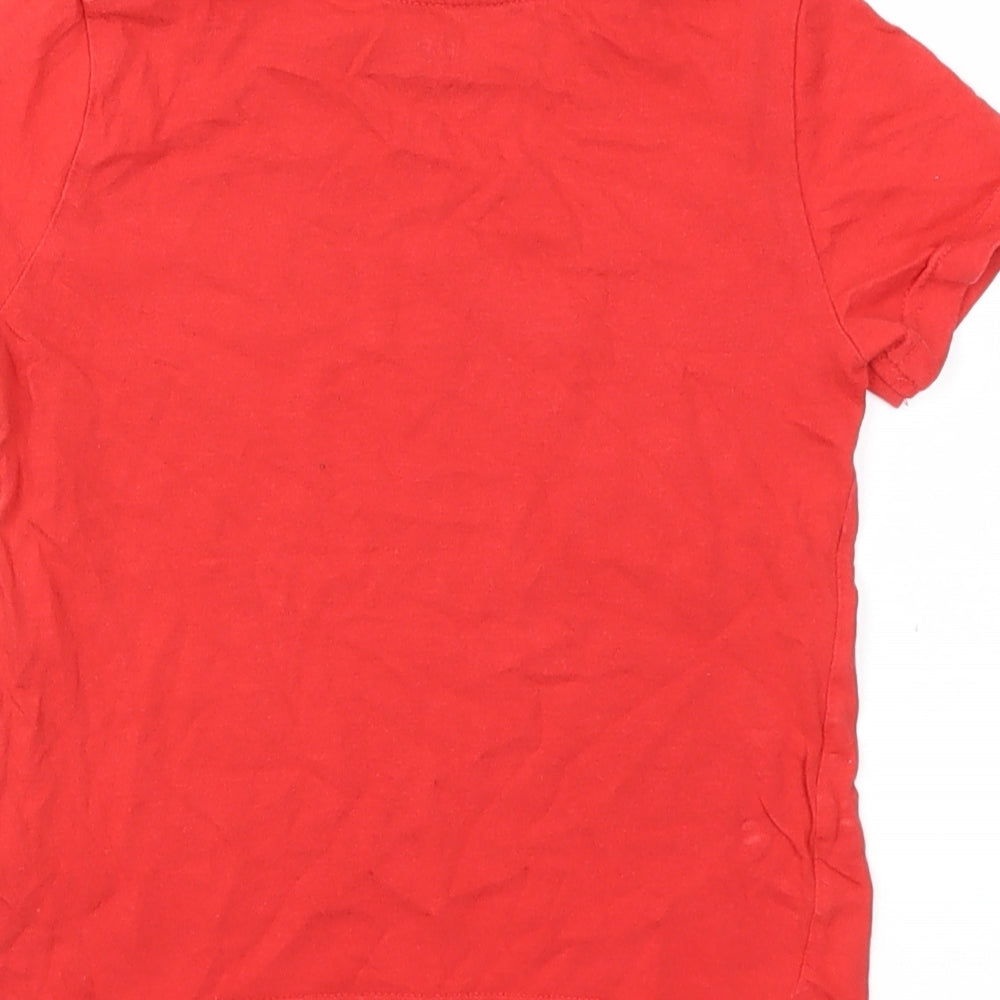 F&F Boys Red Houndstooth  Basic T-Shirt Size 3-4 Years