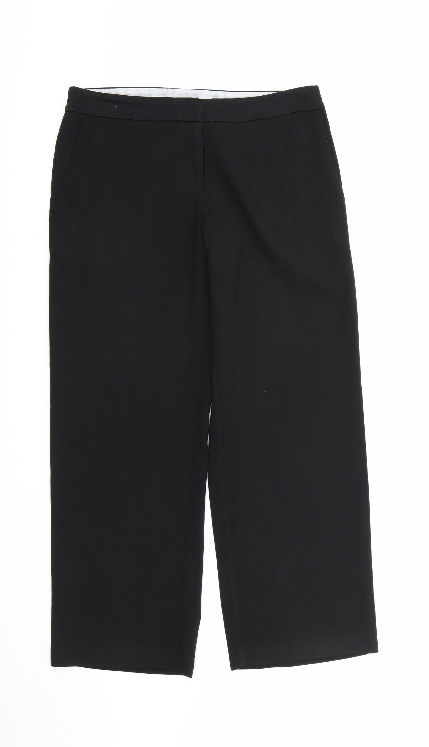 NEXT Womens Black  Rayon Dress Pants Trousers Size 12 L28 in