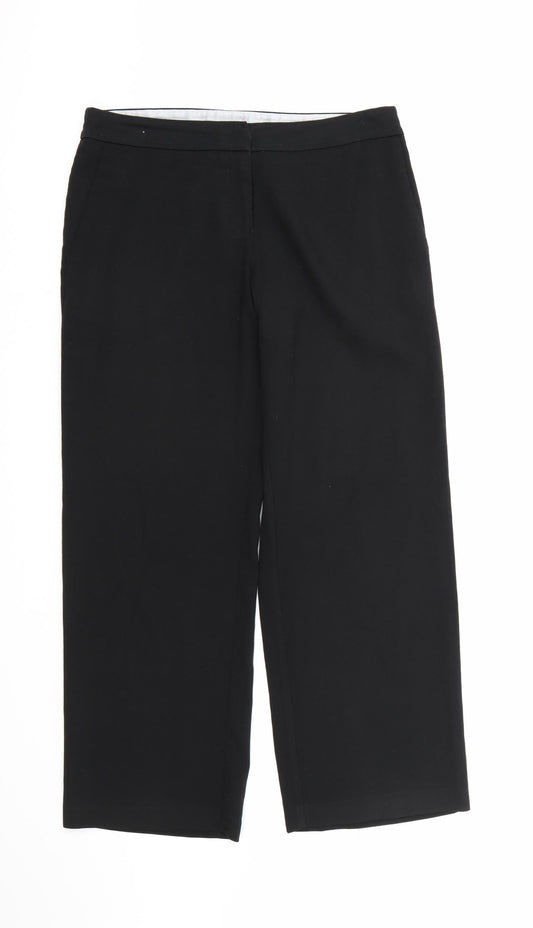 NEXT Womens Black  Rayon Dress Pants Trousers Size 12 L28 in