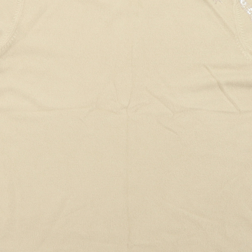 BHS Womens Beige  Knit Pullover Jumper Size 14