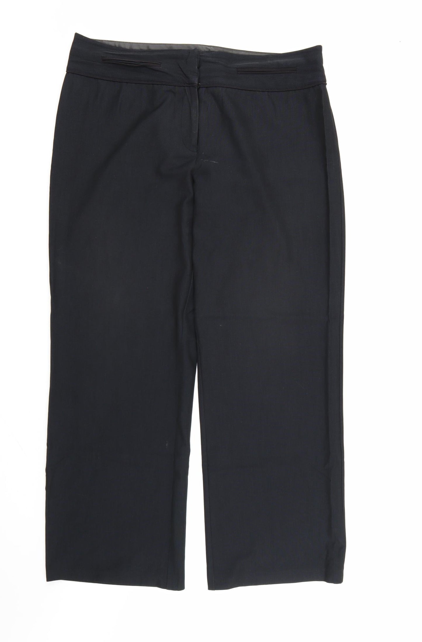 NEXT Womens Black  Rayon Dress Pants Trousers Size 16 L30 in