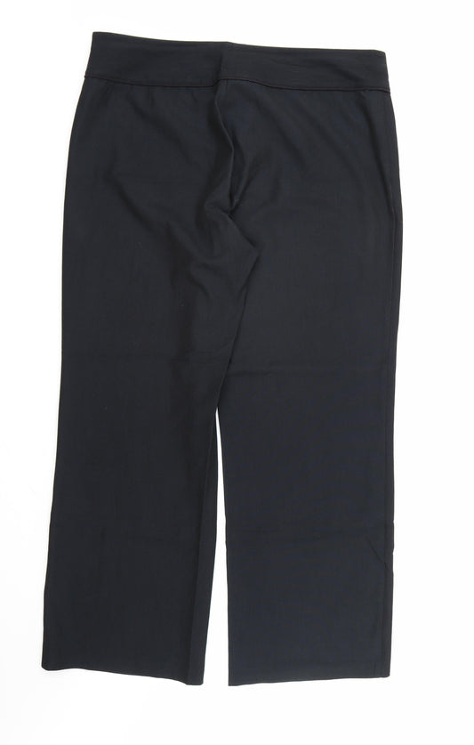 NEXT Womens Black  Rayon Dress Pants Trousers Size 16 L30 in