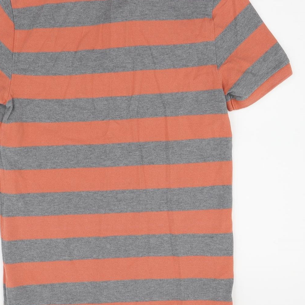 Gap Womens Orange Striped  Basic Polo Size M