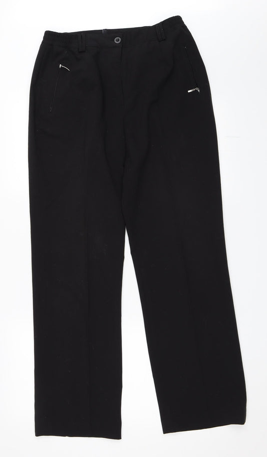 Oscar B Womens Black   Trousers  Size 14 L30 in