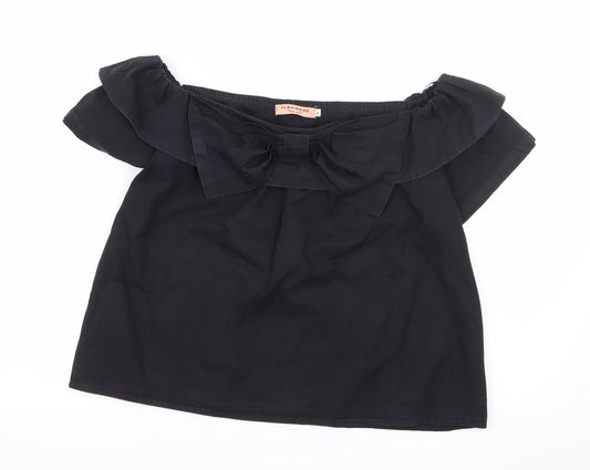 Flammode Womens Black   Basic Blouse Size S