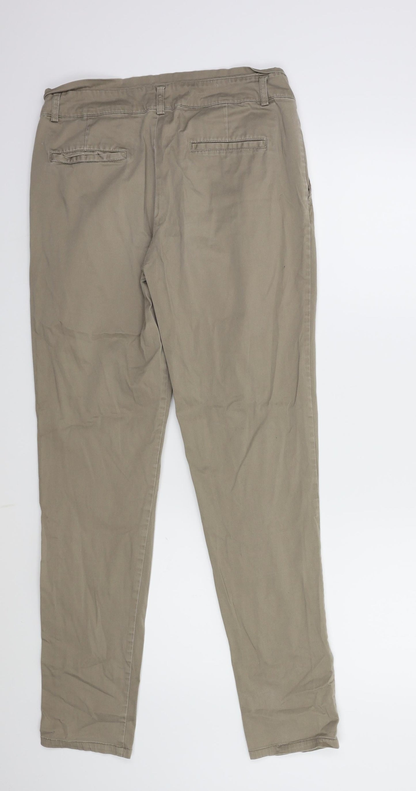 Etam Womens Beige   Chino Trousers Size 12 L29 in