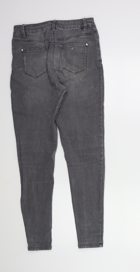 Matalan Womens Grey  Denim Skinny Jeans Size 10 L27 in