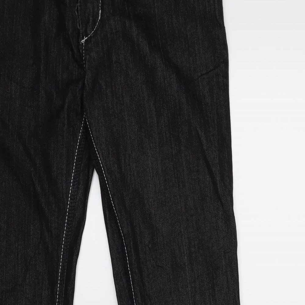 relood Womens Black  Denim Straight Jeans Size L L31 in