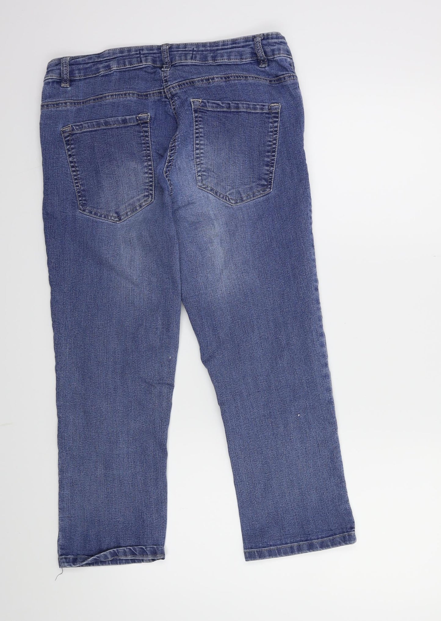 Preworn Womens Blue  Denim Cropped Jeans Size 30 in L22 in