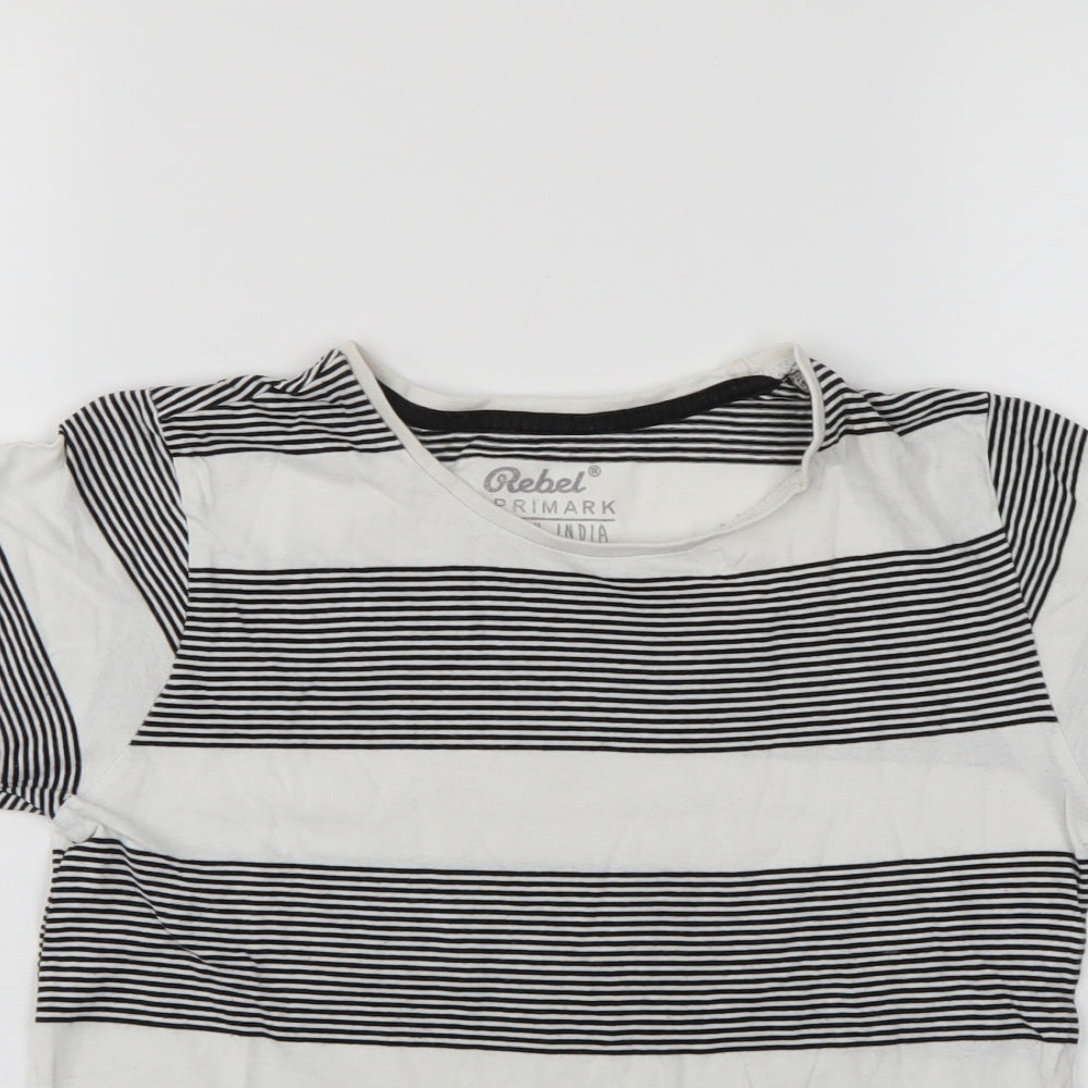 Primark Girls Multicoloured Striped  Basic Polo Size 8-9 Years