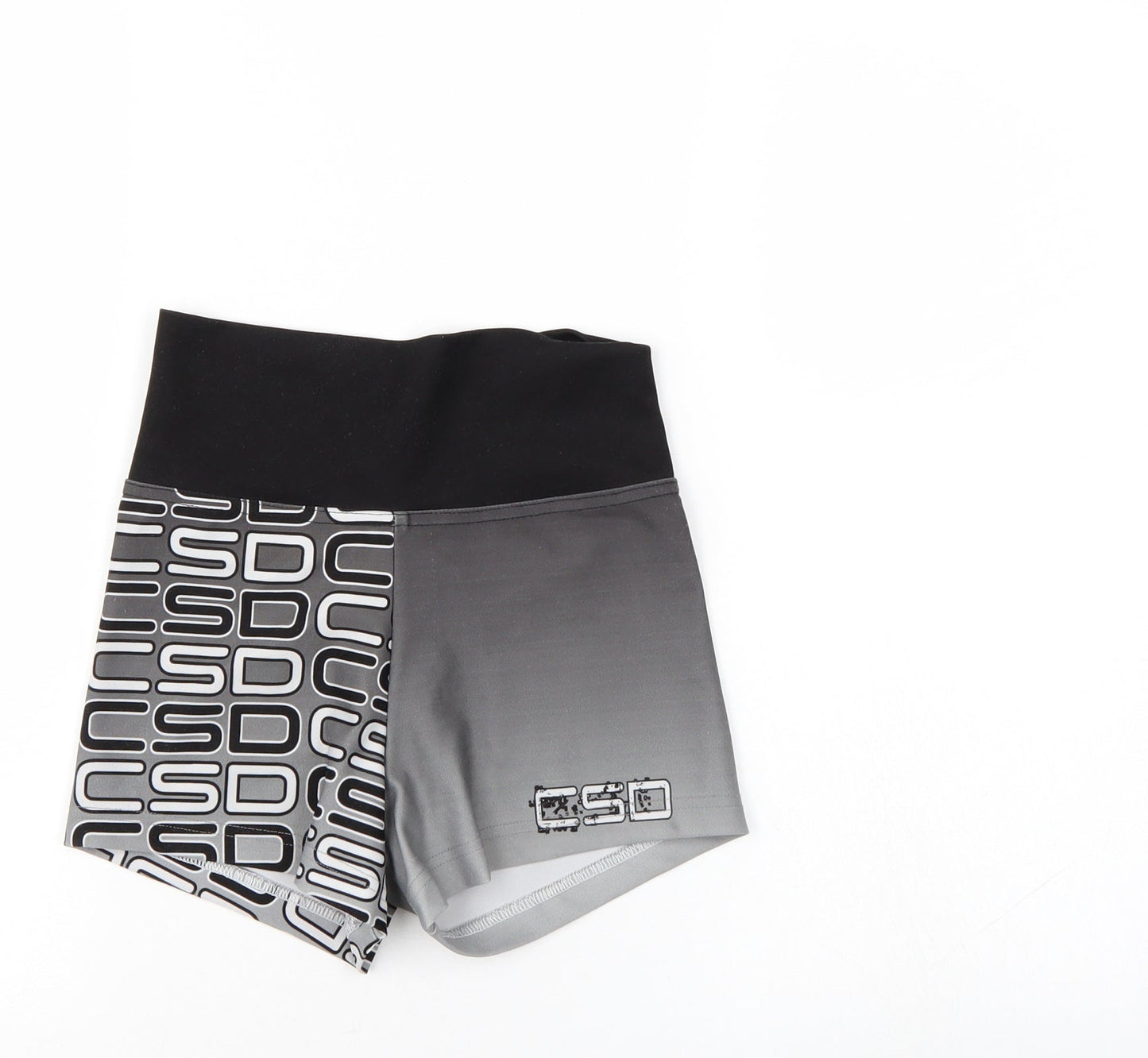 Preworn Womens Grey   Hot Pants Shorts Size 6 - Elastic Waist