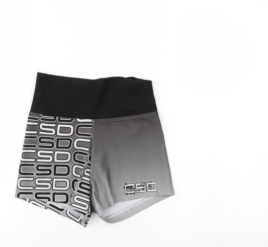 Preworn Womens Grey   Hot Pants Shorts Size 6 - Elastic Waist