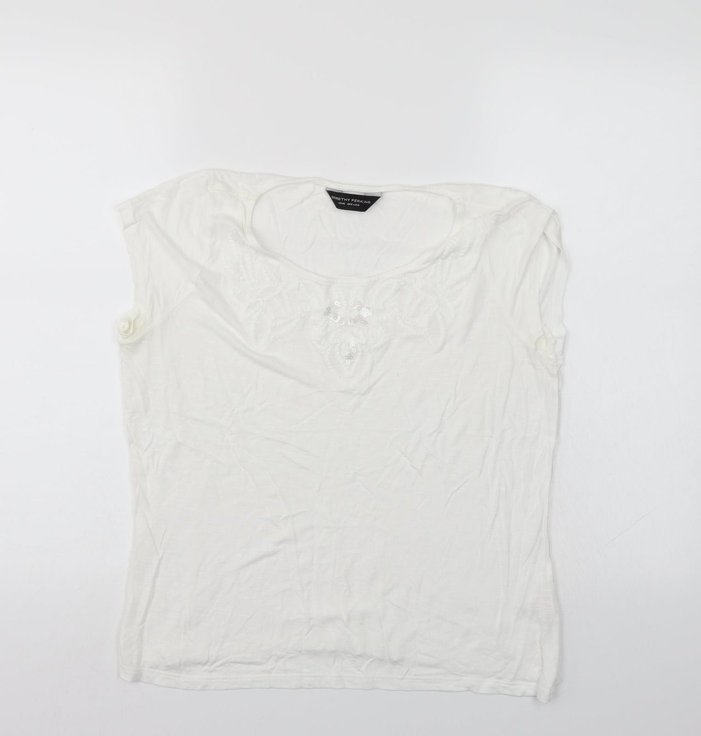 Dorothy Perkins Womens White   Basic T-Shirt Size 12