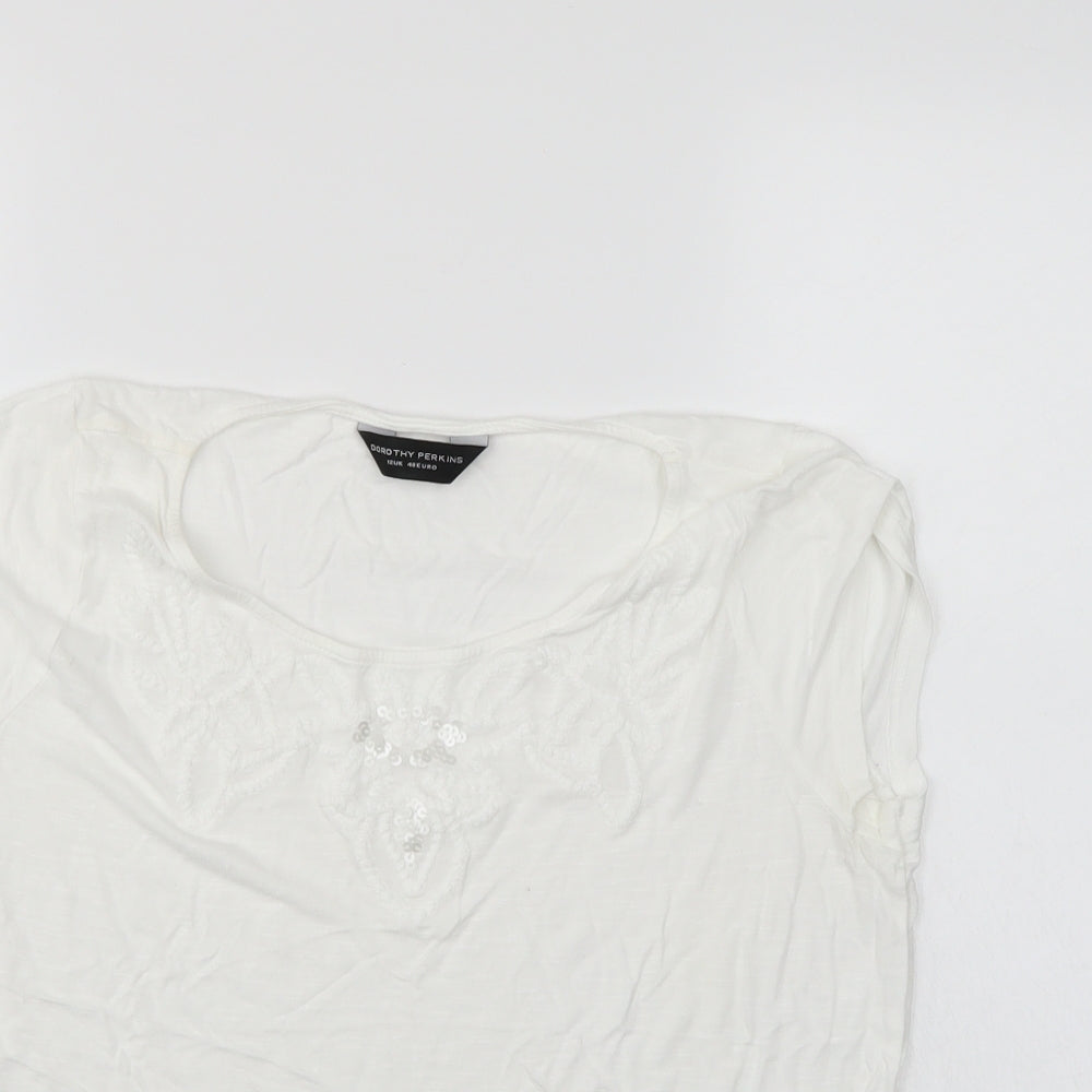 Dorothy Perkins Womens White   Basic T-Shirt Size 12
