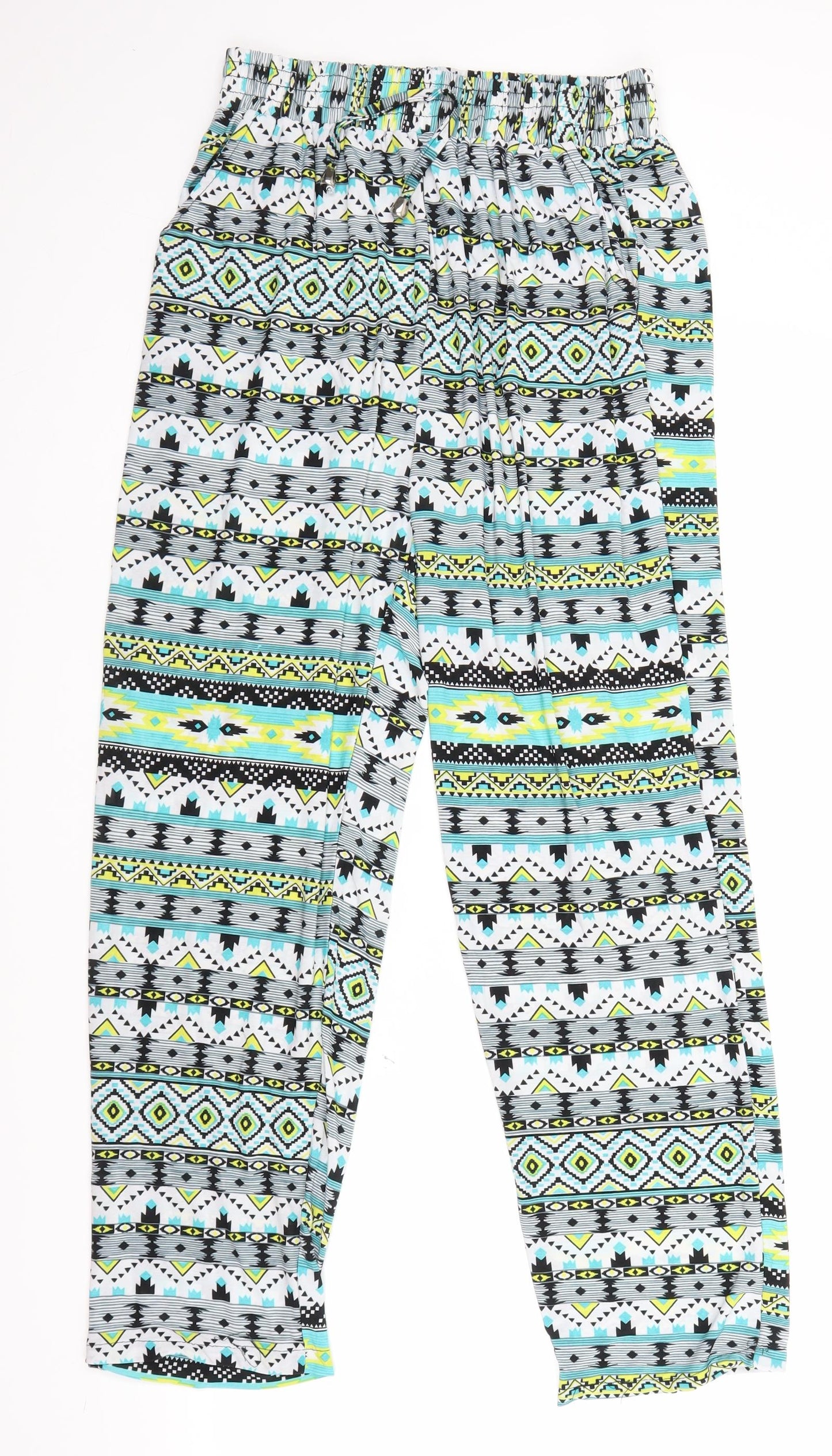 Preworn Womens Blue Geometric  Trousers  Size XL L27 in