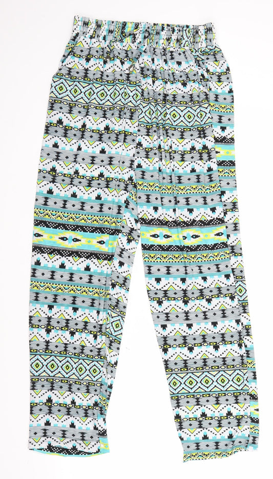 Preworn Womens Blue Geometric  Trousers  Size XL L27 in