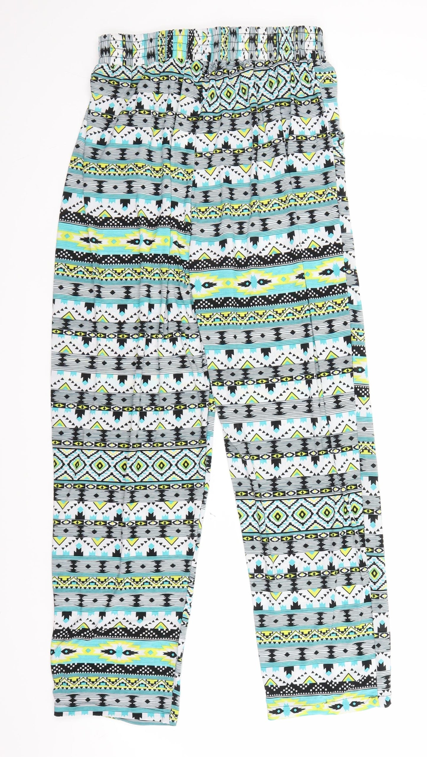 Preworn Womens Blue Geometric  Trousers  Size XL L27 in