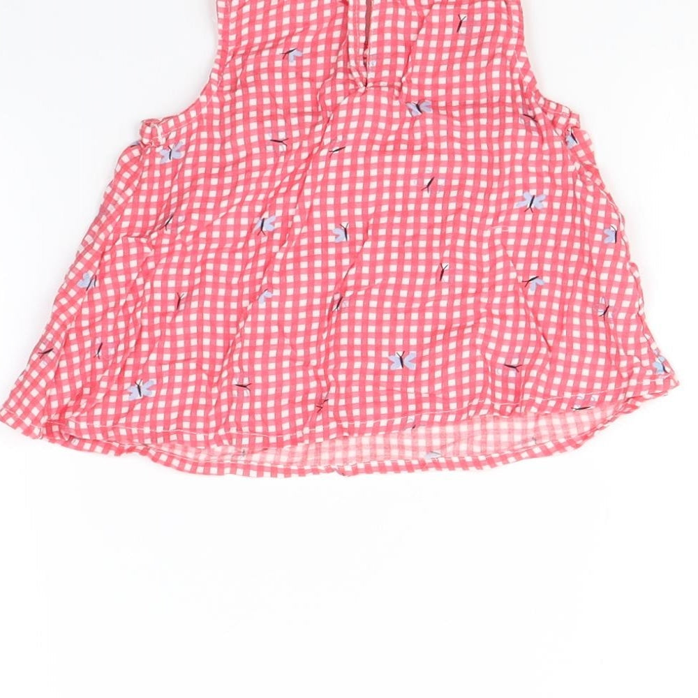 George Girls Red Plaid  Basic Tank Size 12 Months