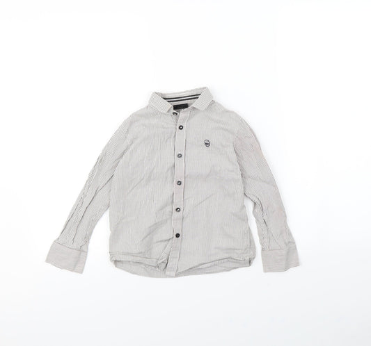NEXT Boys White Striped  Basic Button-Up Size 5 Years