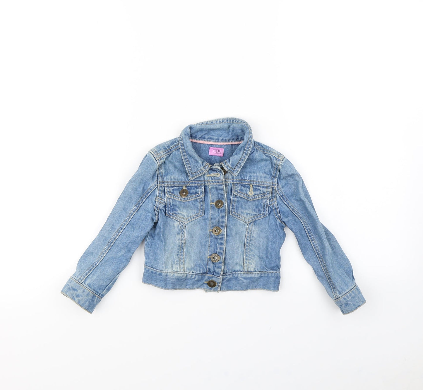 Preworn Girls Blue   Jacket  Size 2 Years