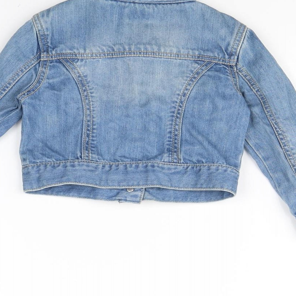Preworn Girls Blue   Jacket  Size 2 Years