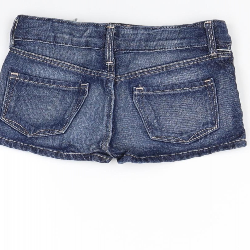 Preworn Girls Blue   Cut-Off Shorts Size 4 Years