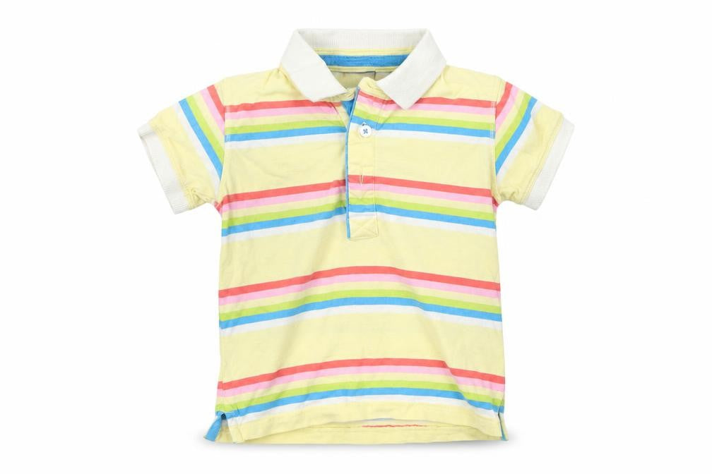 Next Baby Yellow Striped  Basic Polo Size 12 Months