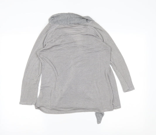 Pins & Needles Womens Grey Striped  Wrap Jumper Size S