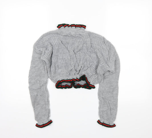 Prague Womens Grey   Pullover Jumper Size S  - cropped