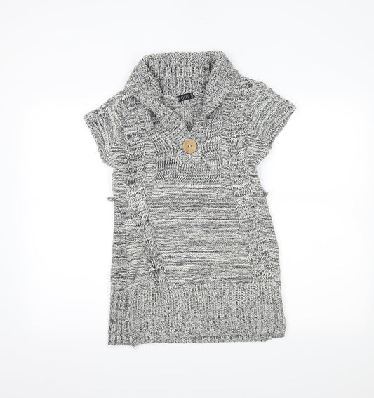 POUT Womens Grey   Pullover Jumper Size S