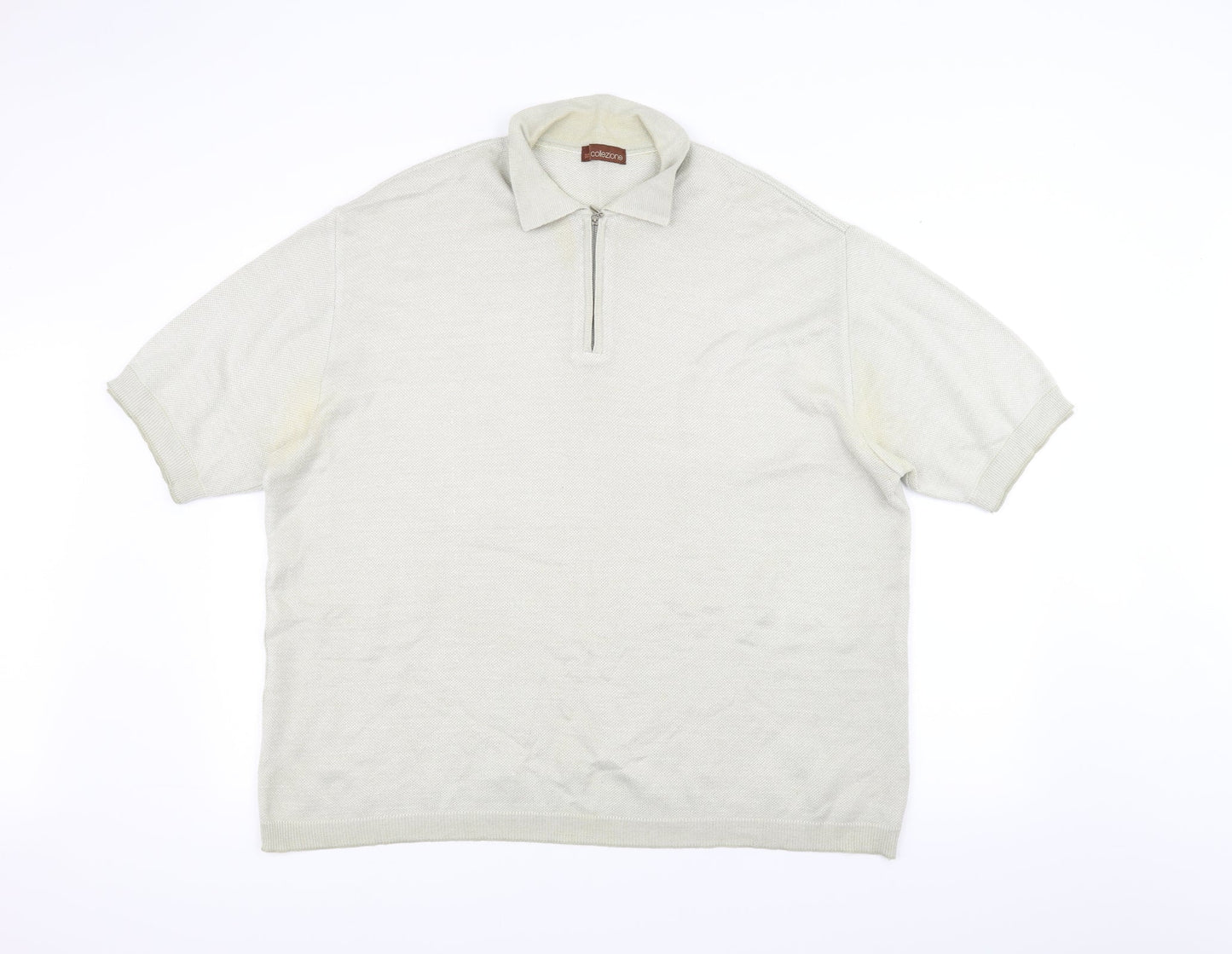 Marks and Spencer Womens White  Knit Basic Polo Size 2XL