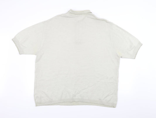 Marks and Spencer Womens White  Knit Basic Polo Size 2XL