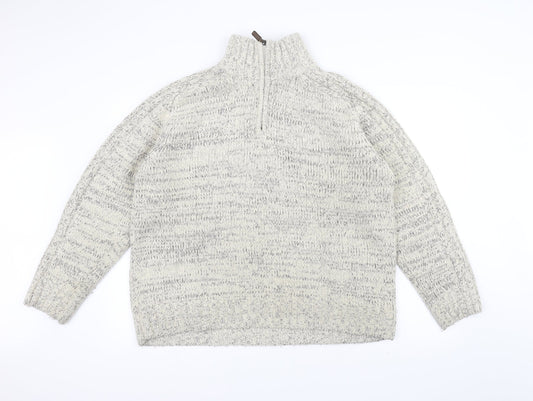 stonebay Womens White  Knit Pullover Jumper Size L