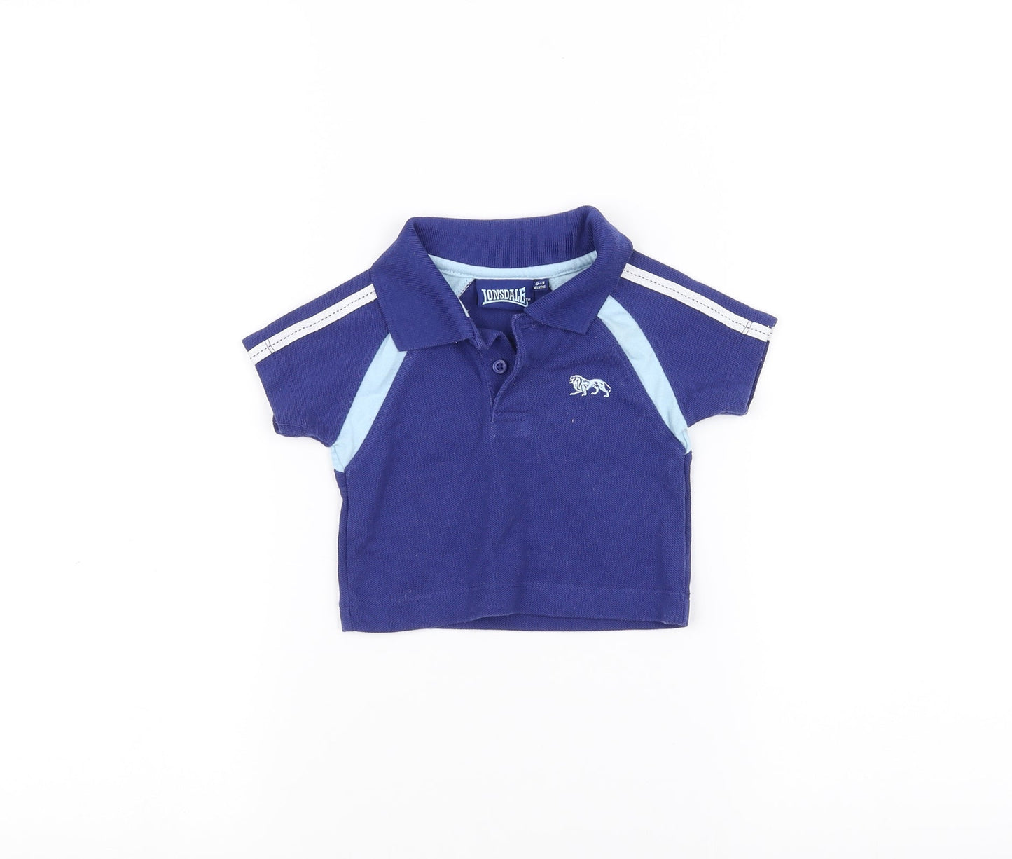 Lonsdale Baby Blue   Basic Polo Size 0-3 Months