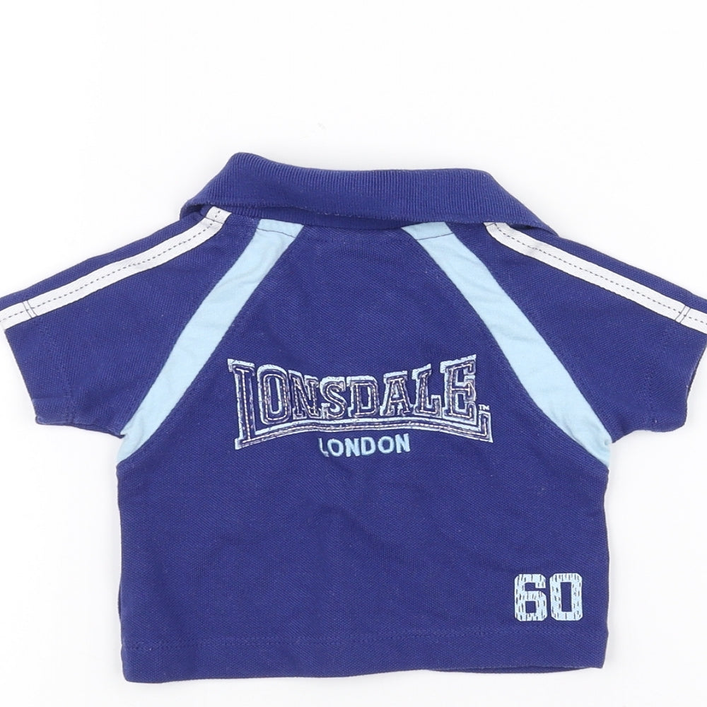 Lonsdale Baby Blue   Basic Polo Size 0-3 Months