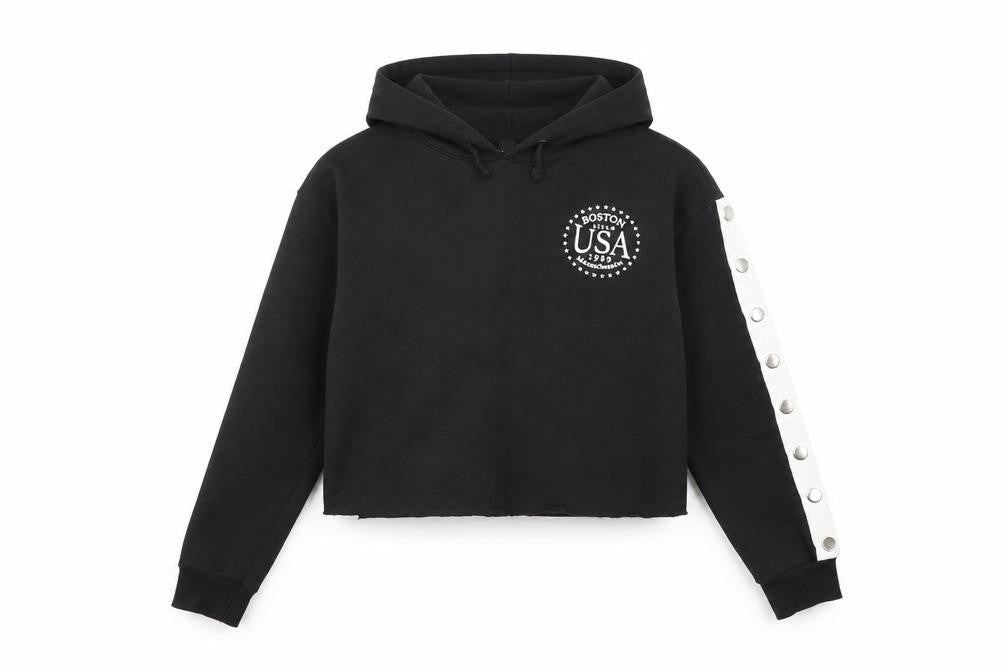 New Look Girls Black Striped  Pullover Hoodie Size 12-13 Years  - usa