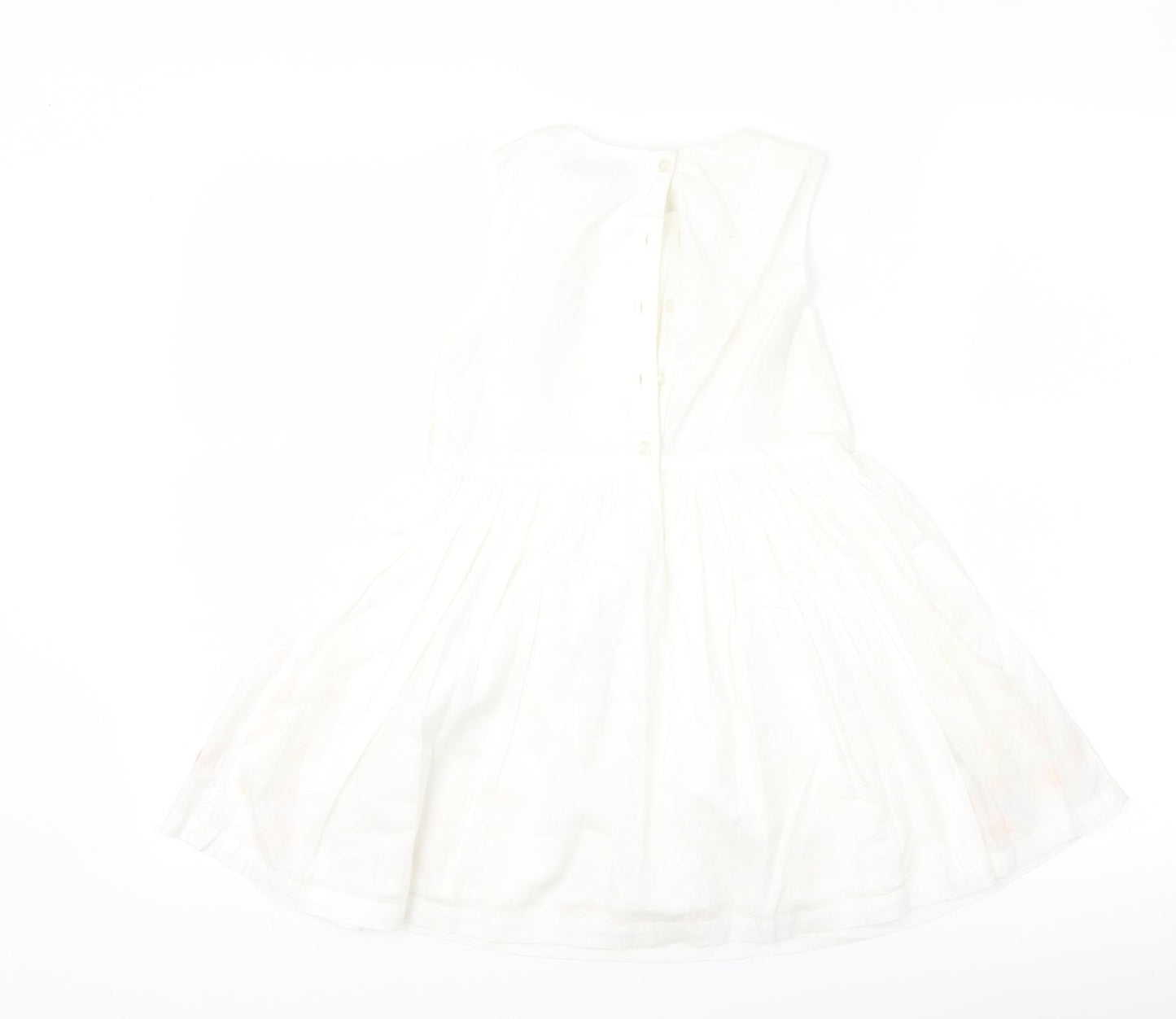 George Girls White Floral  A-Line  Size 5-6 Years
