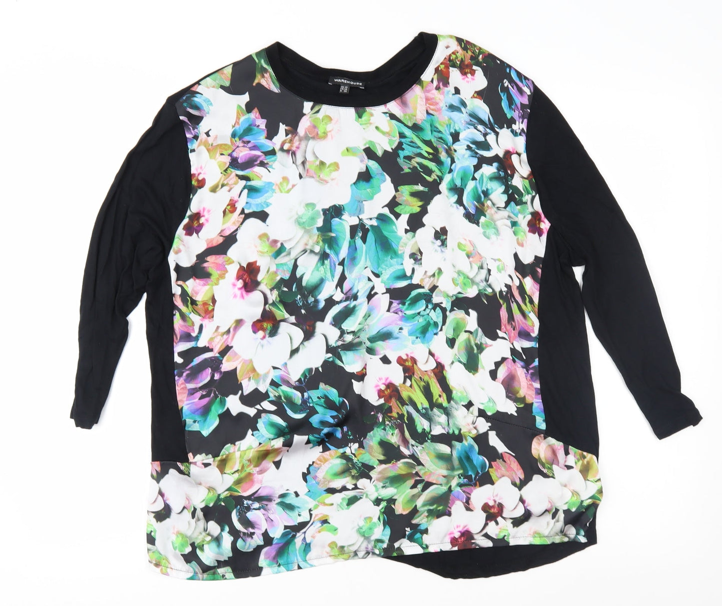 Warehouse Womens Multicoloured Floral  Basic Blouse Size 10