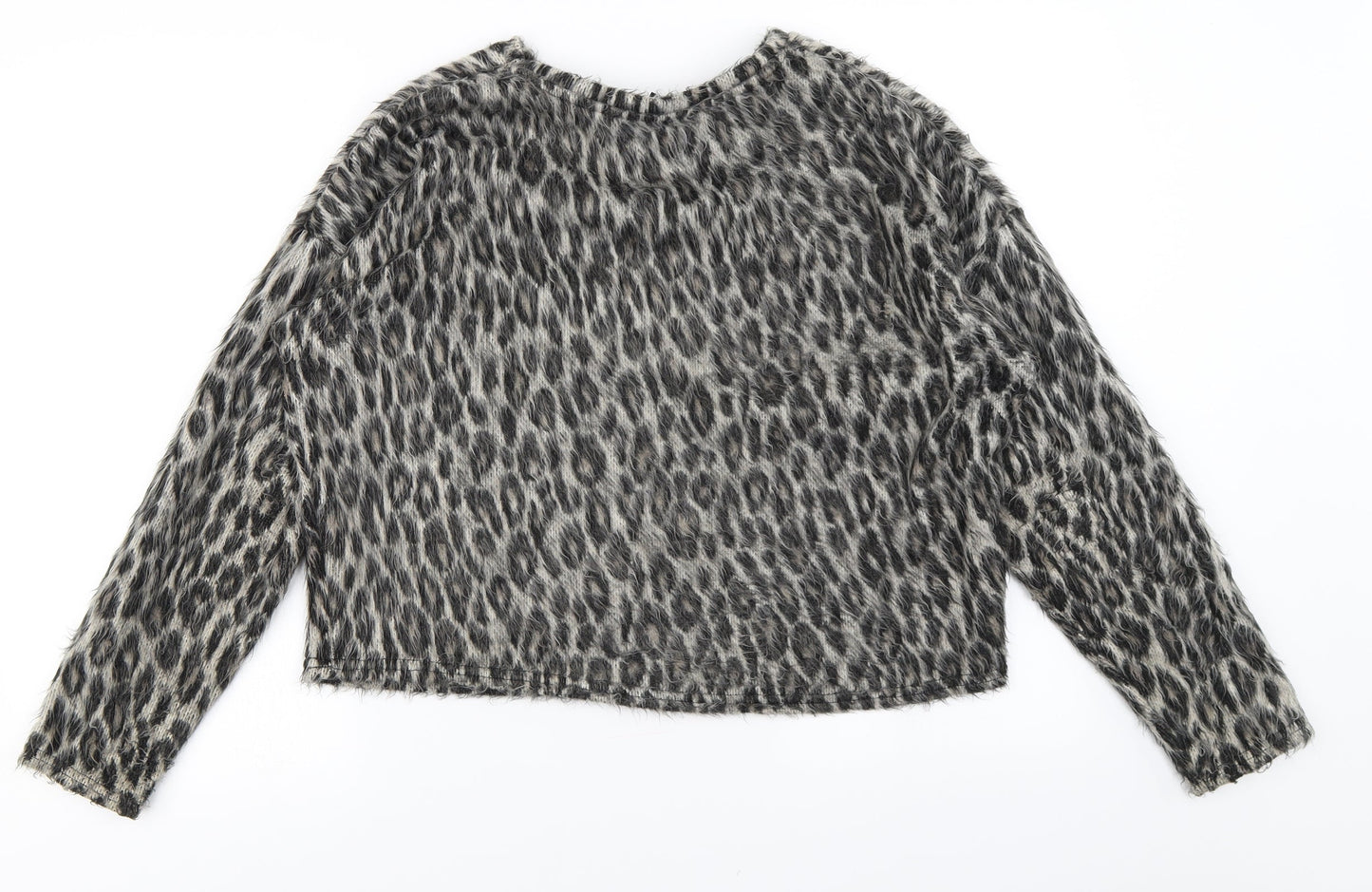 New Look Womens Brown Animal Print  Pullover Jumper Size M