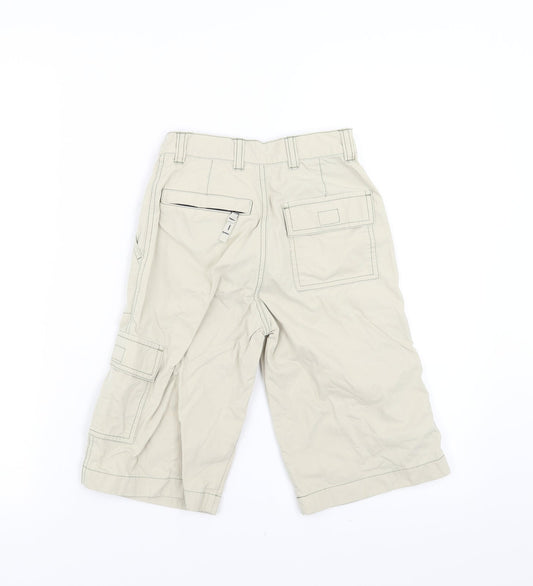 NEXT Boys Beige   Cargo Trousers Size 7 Years - cropped