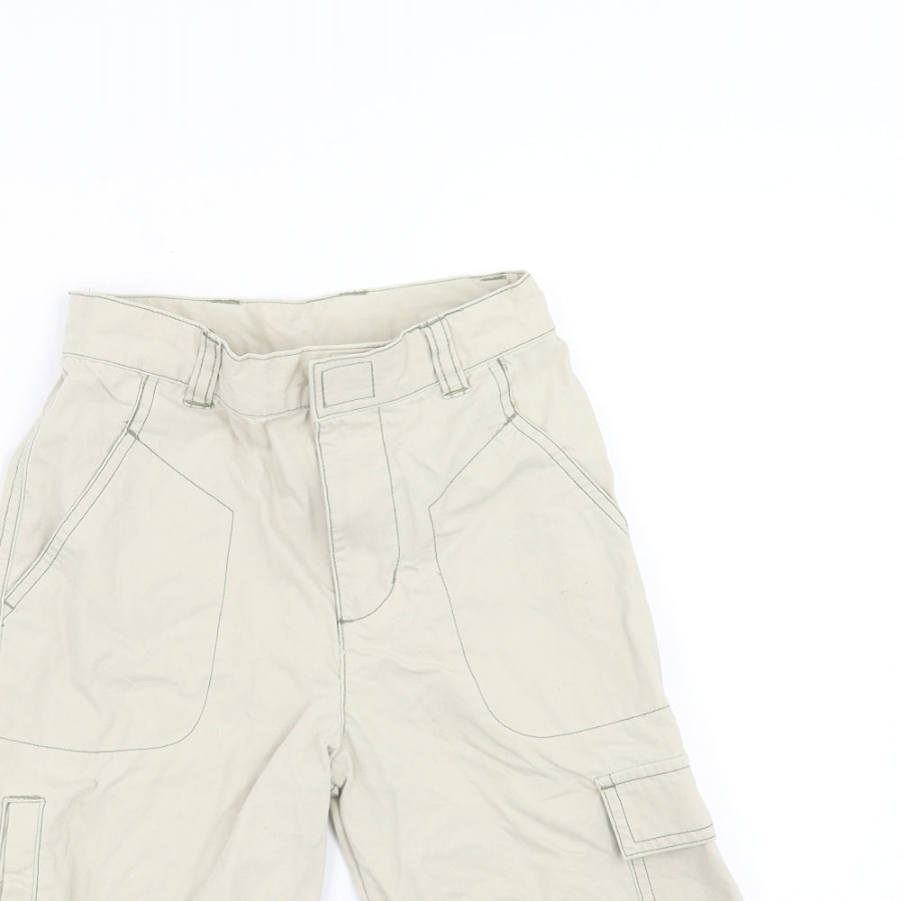 NEXT Boys Beige   Cargo Trousers Size 7 Years - cropped
