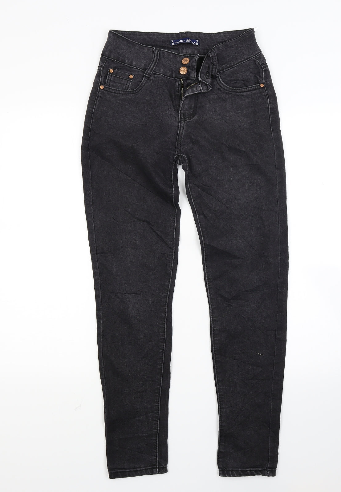 Miss girl Womens Black  Denim Skinny Jeans Size 8 L27 in