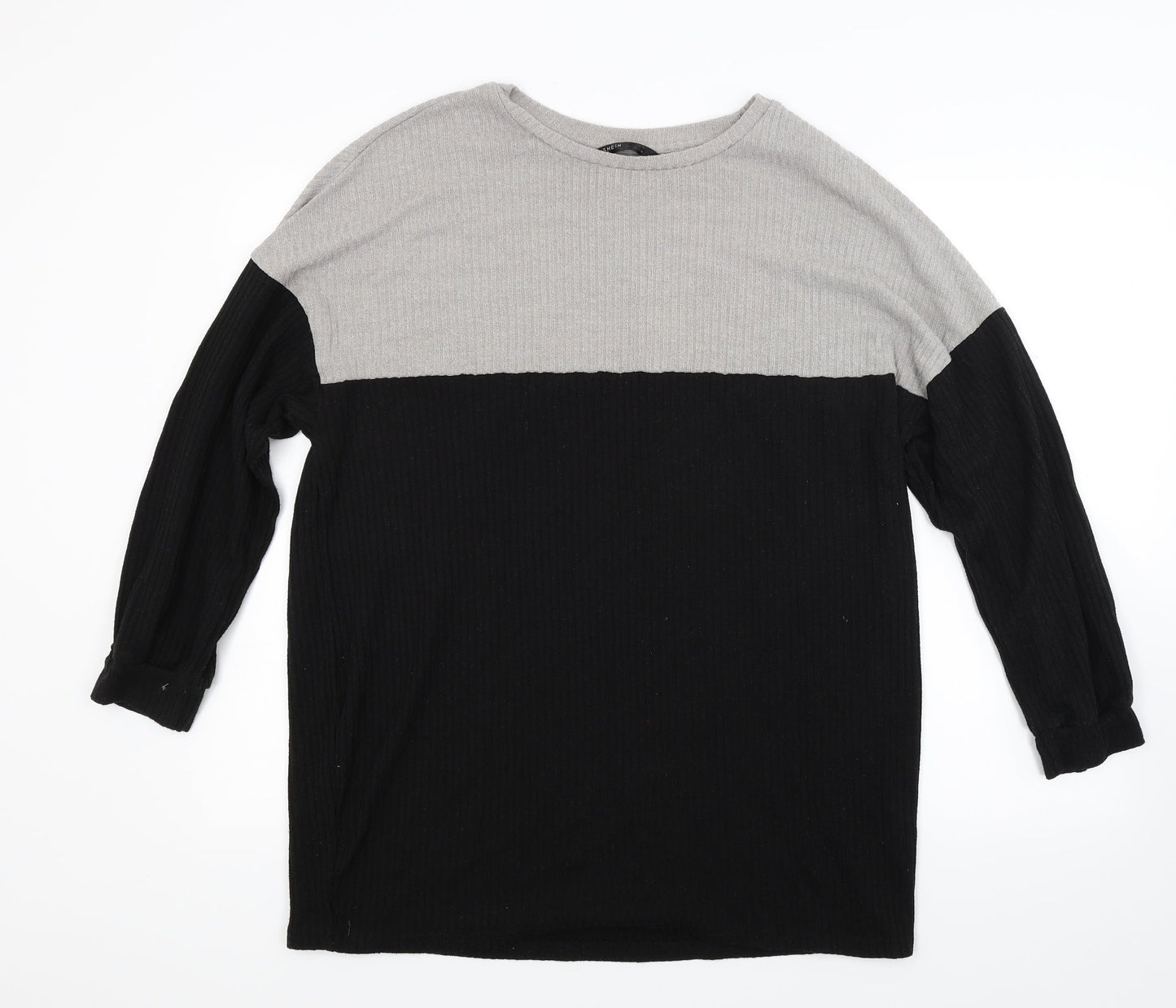 Shien Womens Black  Knit Pullover Jumper Size L