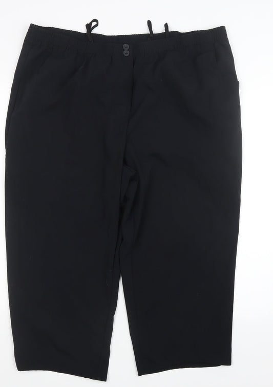 Trevira Womens Black   Trousers  Size 28 L22 in