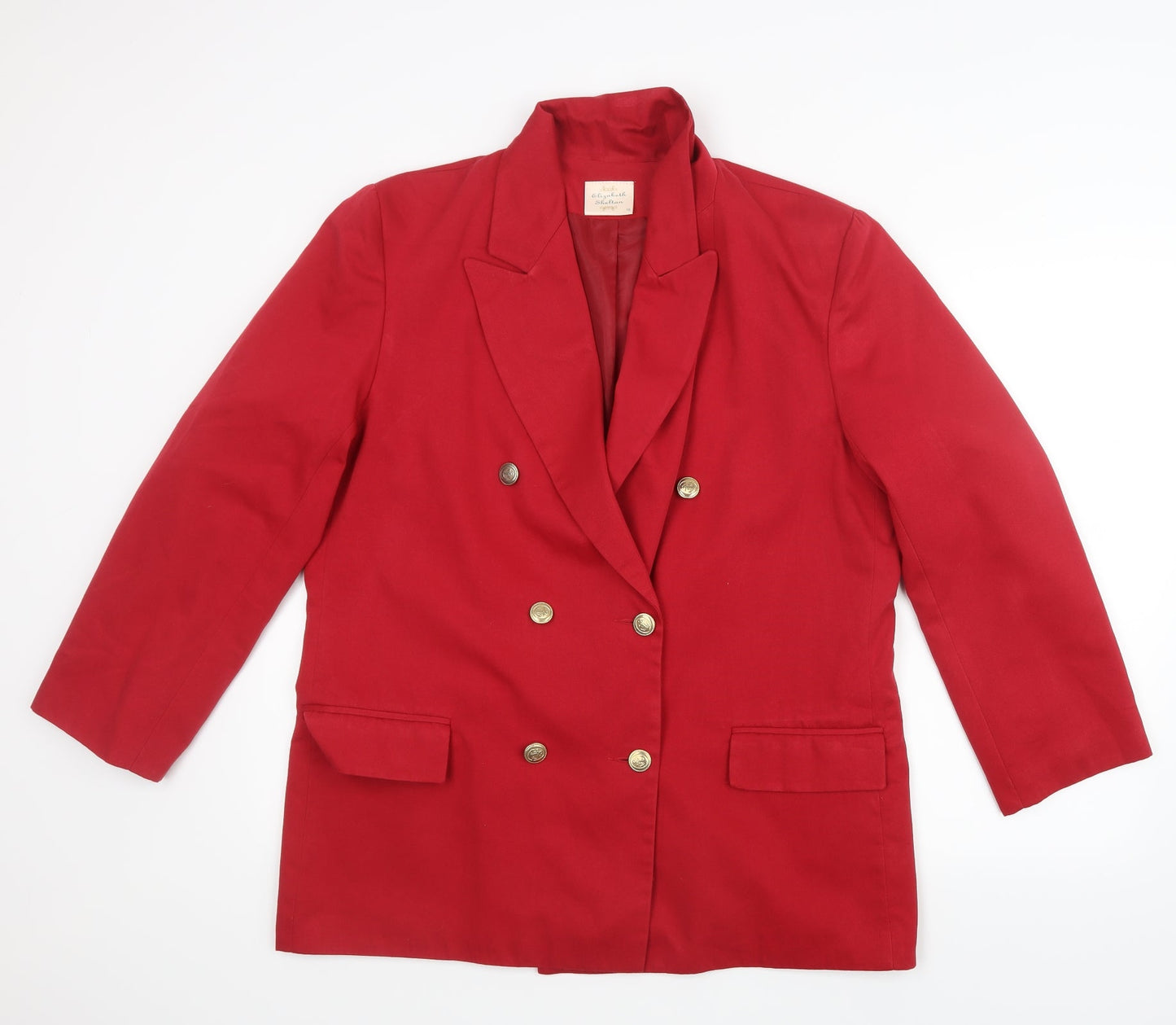 Elizabeth Shelton Womens Red   Jacket  Size 16