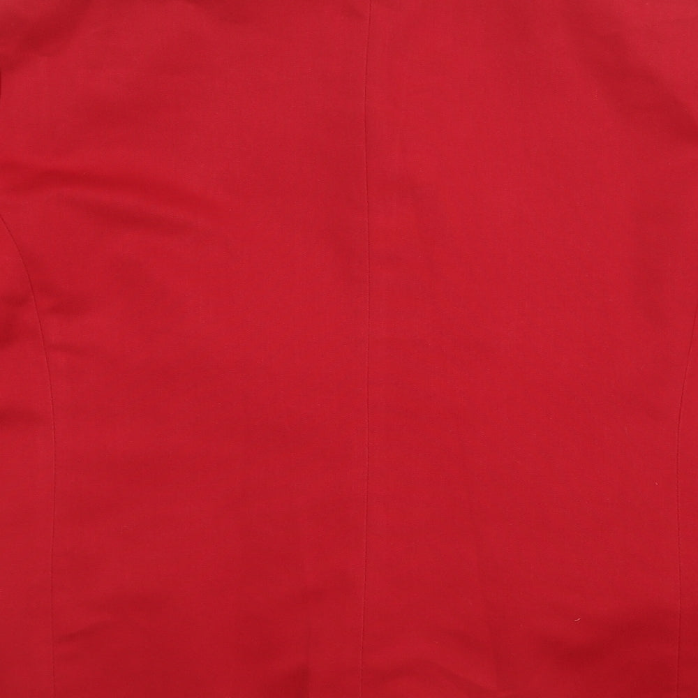 Elizabeth Shelton Womens Red   Jacket  Size 16
