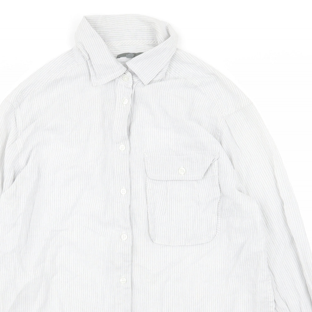 Gap Mens Grey Striped   Button-Up Size S