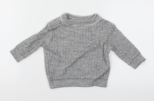 River Island Boys Grey Houndstooth  Pullover Jumper Size 0-3 Months