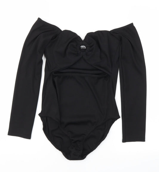 Fashion Union Womens Black   Bodysuit One-Piece Size 10