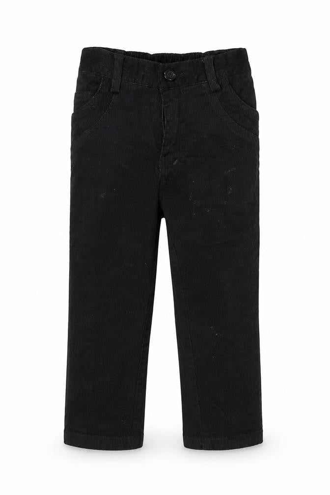 Preworn Girls Black  Corduroy Straight Jeans Size 2 Years